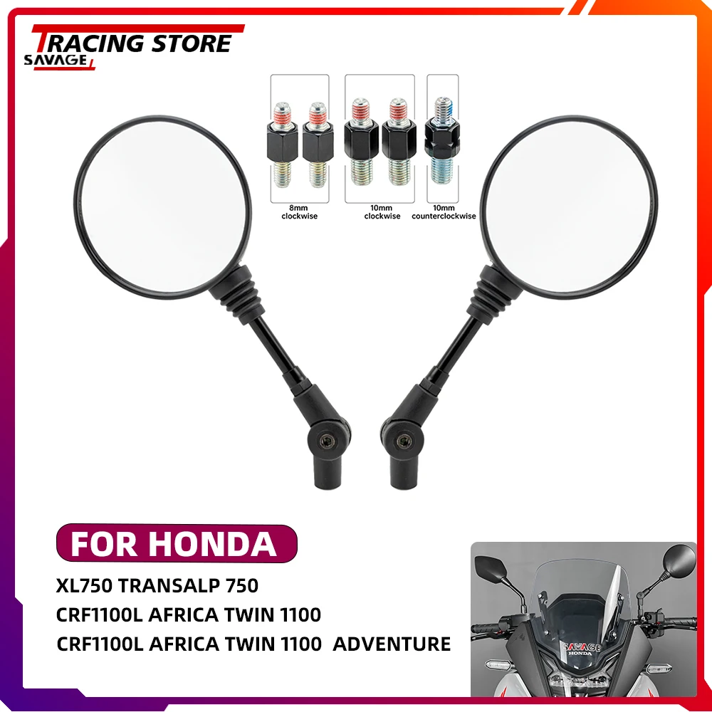 

2024 XL750 Side Rear view Mirrors For HONDA XL 750 Transalp CRF 1100L Africa Twin Adventure Motorcycle Accessories View Mirror