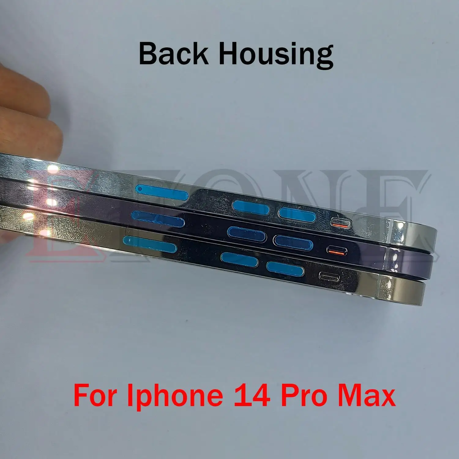 آيفون 14 برو ماكس الإصدار العالمي لا CE غطاء البطارية الخلفي الباب الإسكان حالة الإطار الأوسط الهيكل + علبة Sim + زر جانبي #4