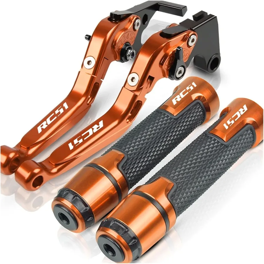 

Adjustable Folding Extendable Motorcycle CNC Accessories with Logo Brake Clutch Levers Handlebar Hand Grips Ends for Honda RC51