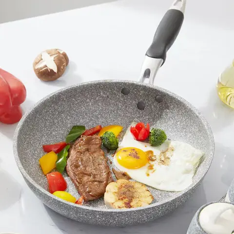 내구성 논스틱 웍 프라이팬, 세라믹 냄비, 홈 스테이크 프라이팬, 팬케이크 튀김 유도 쿠커, 가스 스토브, 특수 소스팬, 28cm