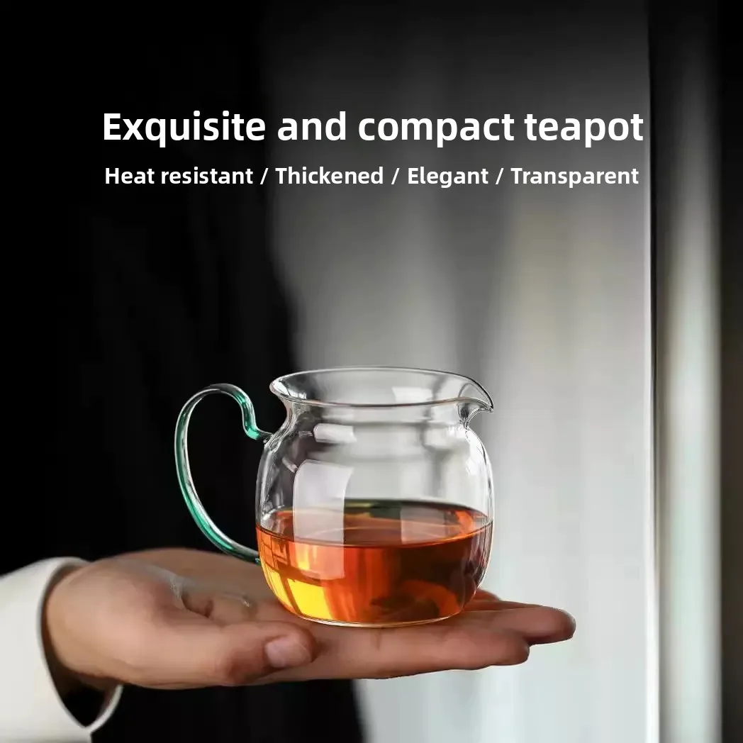 Heat Resistant High Borosilicate Glass Teacup with Handle  Handle round Public Cup Tea Set Accessories Tea Ocean with...