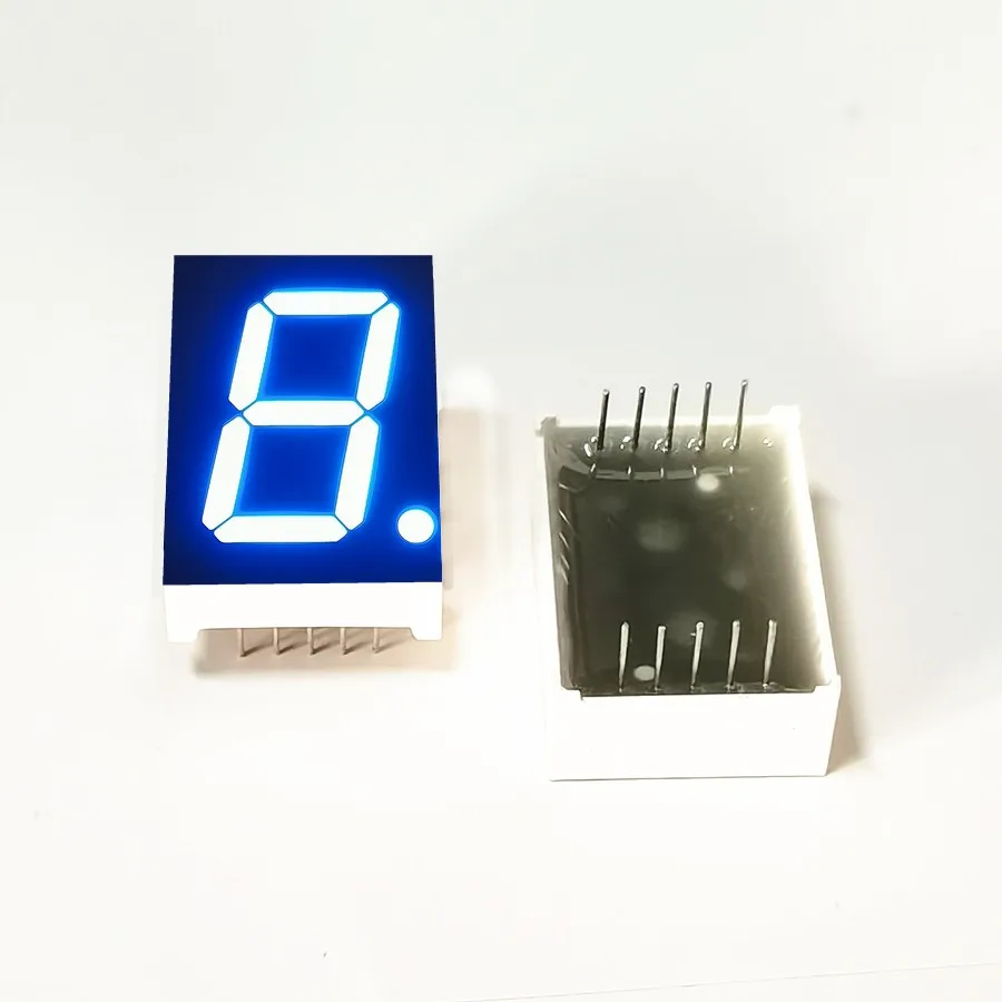 10Pcs/Set 0.8Inch 1Bit Blue Light Digital Module KYX-8106AB/BB 20*28*10MM 10Pin LED Digitron Anode Common Cathode Digital Tube ﻿