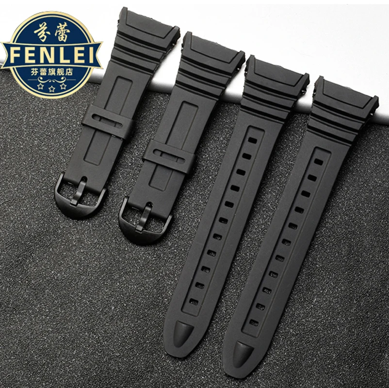 For Casio 3239 W-96H-1A 2A 9A special Bracelet Waterproof silicone Strap electronic Watch chain accessories 26×21MM Watch band