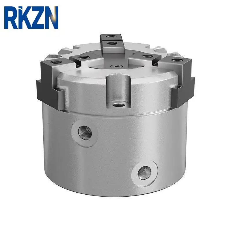 2 3 4 Jaw Parallel Pneumatic Finger Gripper Cylinder Round Body Double Acting Air Clamp 16-63mm Bore Industrial Automation