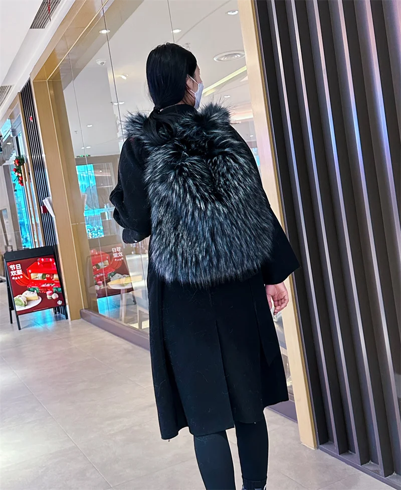 Luxury Faux Fur Women's Backpacks Winter Fashion Soft Plush Ladies Knapsack Leopard Design Y2k Hot Girls Double Shoulder Bags