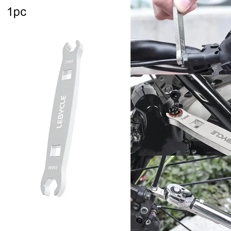 

2 In 1 Bicycle Oil Pipe Torque Wrench Oil Brake 7MM-8MM Open Pipe Locking Screw Wrench Bike Brake Locking Repair Tool