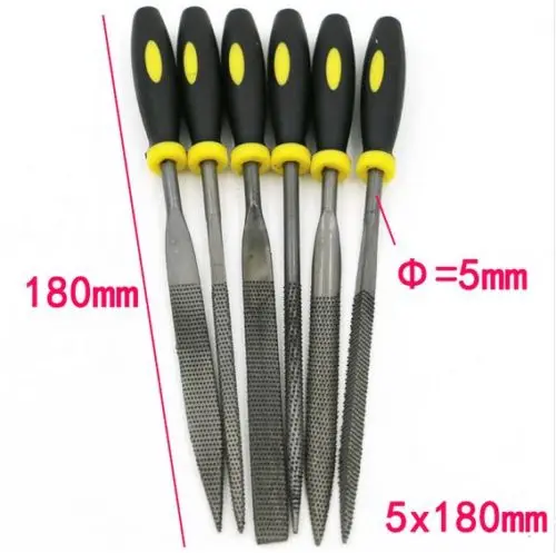 Mini Wood Rasp 5x180mm flat, round, semi-round Carpenter's Files 6PCS ZMM