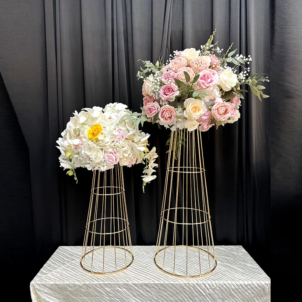 5/10 Stück Neue Metall-Vasen in Trompetenform als Hochzeitstisch-Dekoration und Blumenvasen für Heimdekoration
