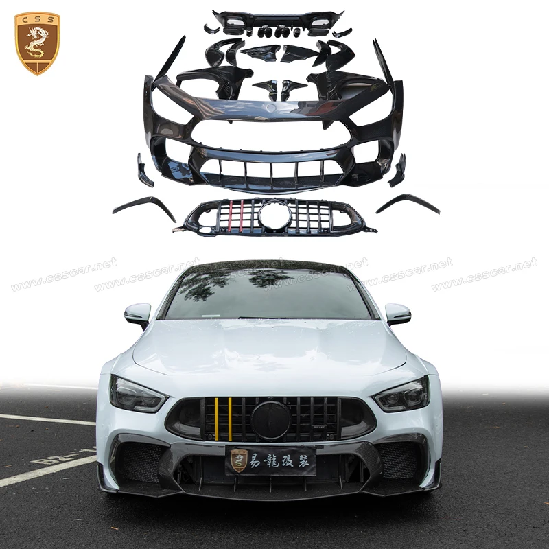 BB-RT1000 Car Center Honeycomb Mesh Grill For Benz GT50/63/53/43 Sticky Side Skirt Rear Wheel Eyebrow Arch Trim Molding Parts