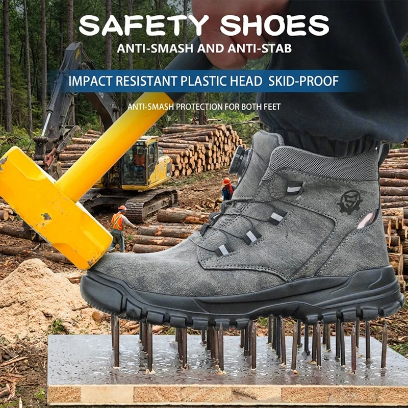 Men's and women's universal anti-shock and anti-penetration lightweight safety shoes, protective shoes, work shoes, labor boots - view 4