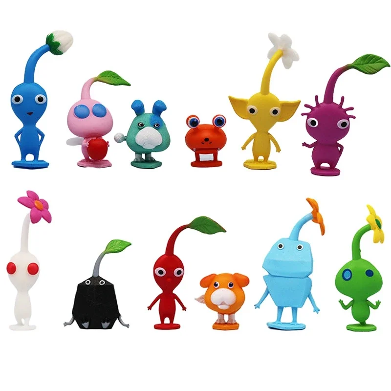 6/12 unids/set juego Anime PIKMIN figura capitán Olimar PIKMIN figura de acción colección de PVC modelo muñeca juguetes para niños regalos de cumpleaños