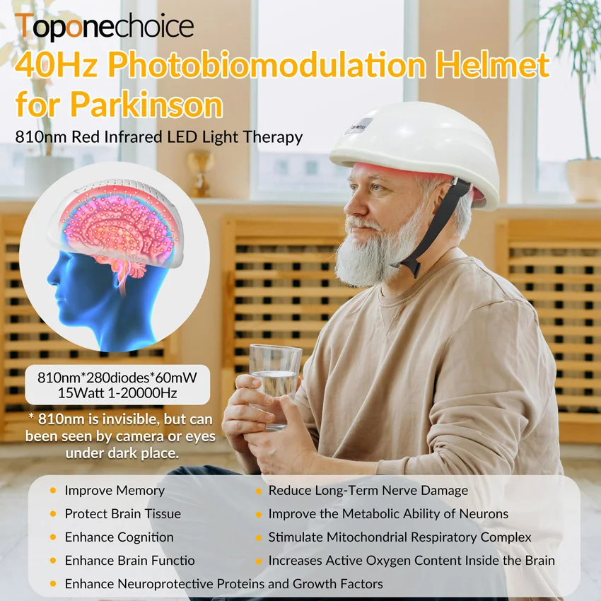 

280 Diodes Photodynamic Near Infrared Light Therapy Photobiomodulation Brain Stimulation Helmet for Parkinsons Alzheimer Stroke