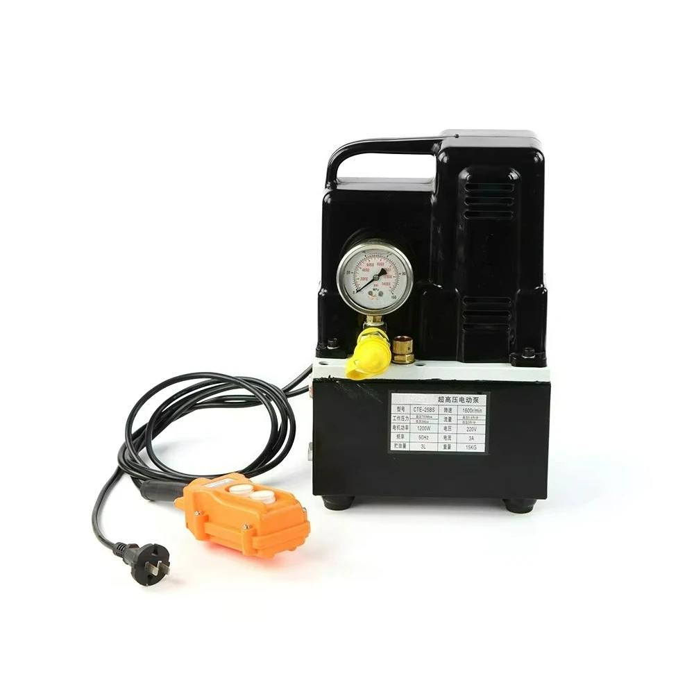 Bomba hidráulica elétrica portátil CTE-25BS para indústria automotiva bomba de pistão de alta pressão 1200W OEM personalizável
