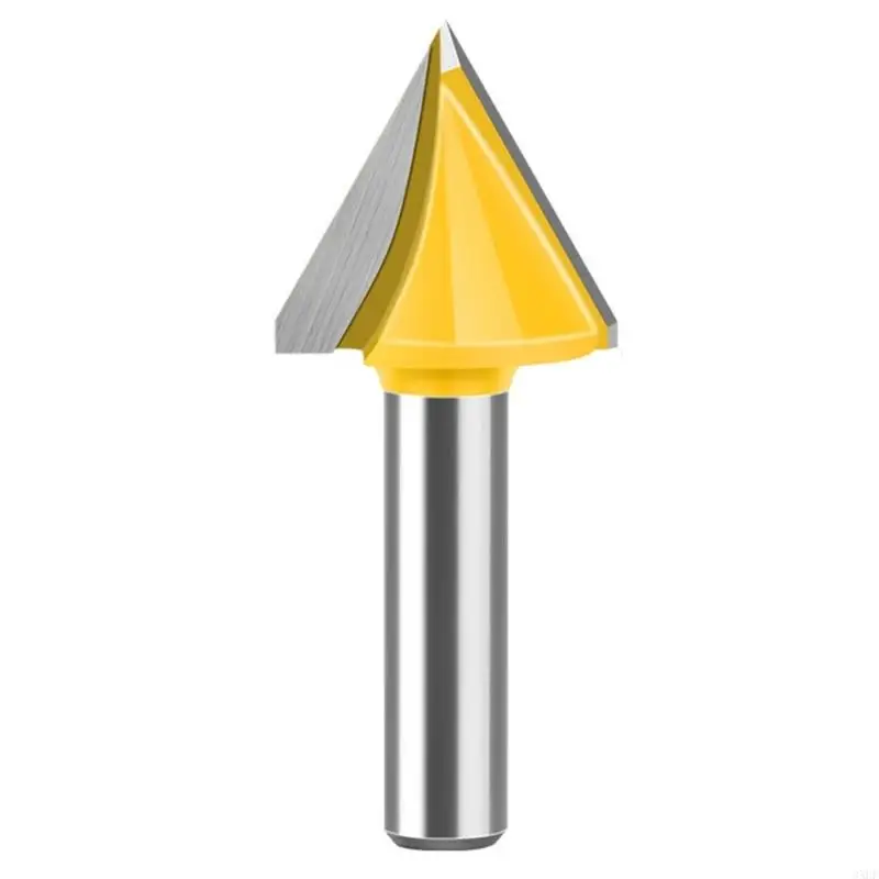 3xuf Shank V Flauta Fluta End Mill Router Bit para carpintería madera detallada