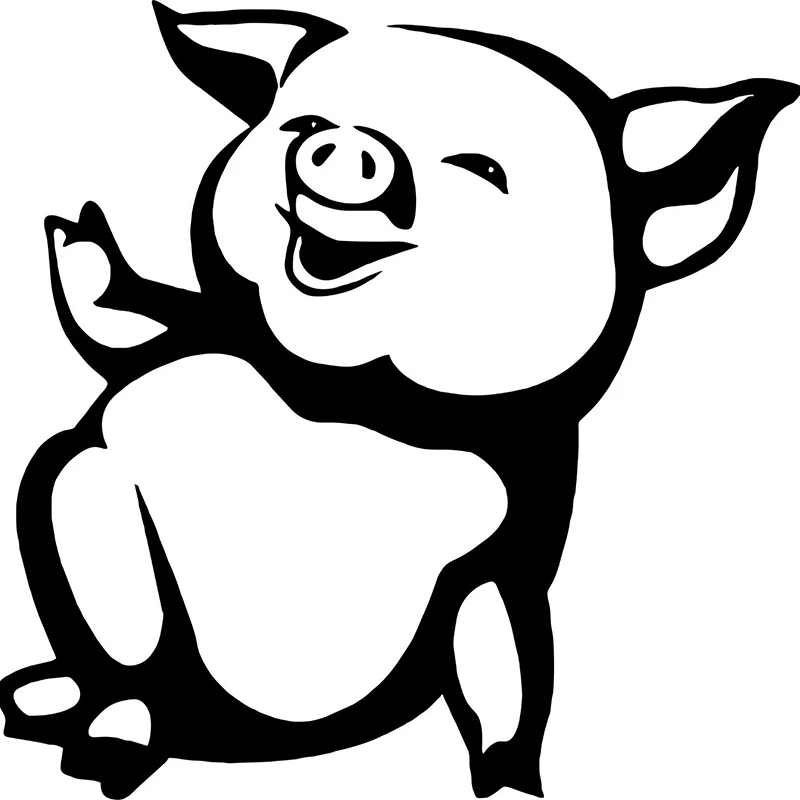 

Funny Pig Farm Animal Car Truck Window Laptop Vinyl Decal Sticker Art Painting Car Stickers Vinyl Decor Decals