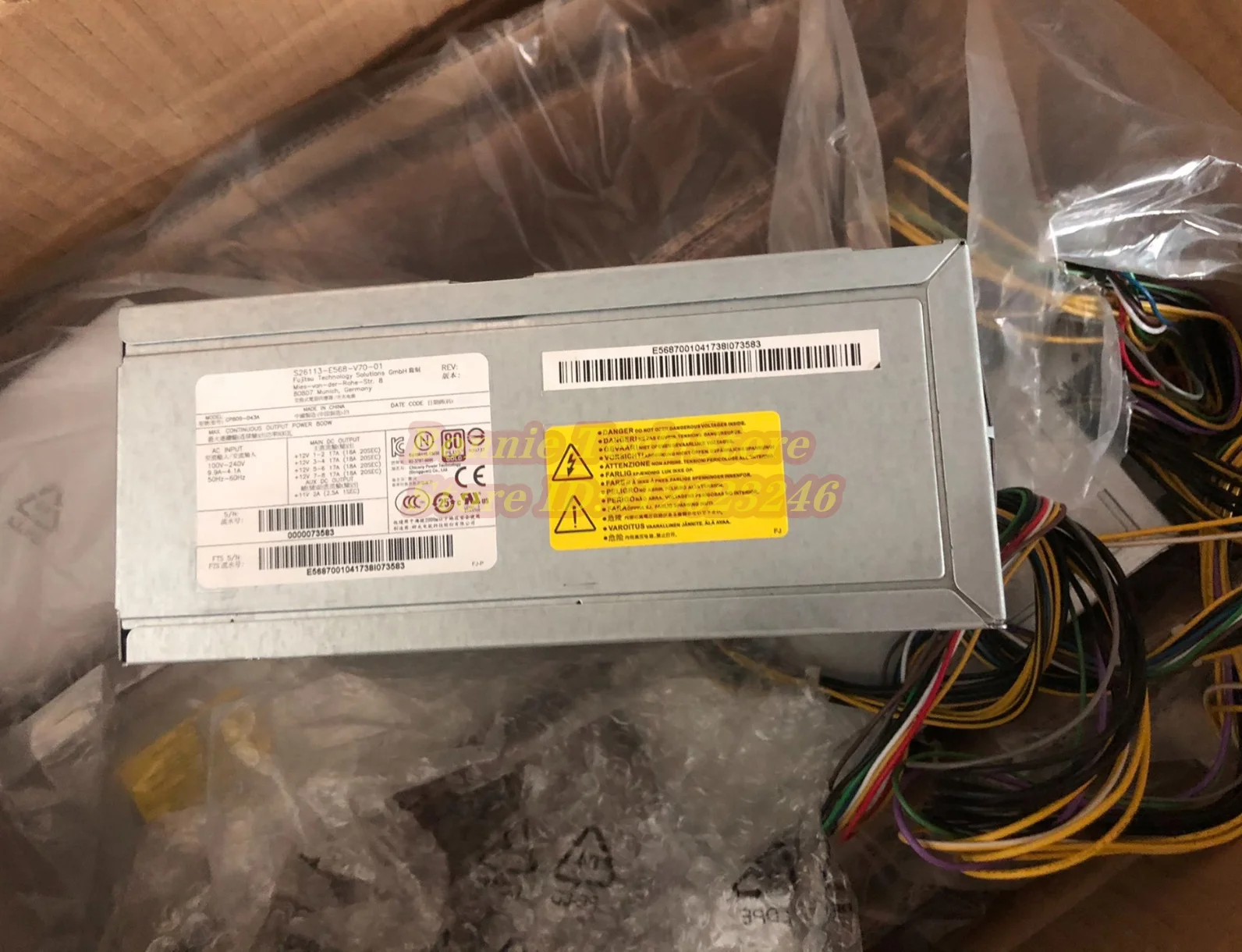 

S26113-E568-V70-01 CPB09-043A 800W for Fujitsu R920 M720 Power Supply