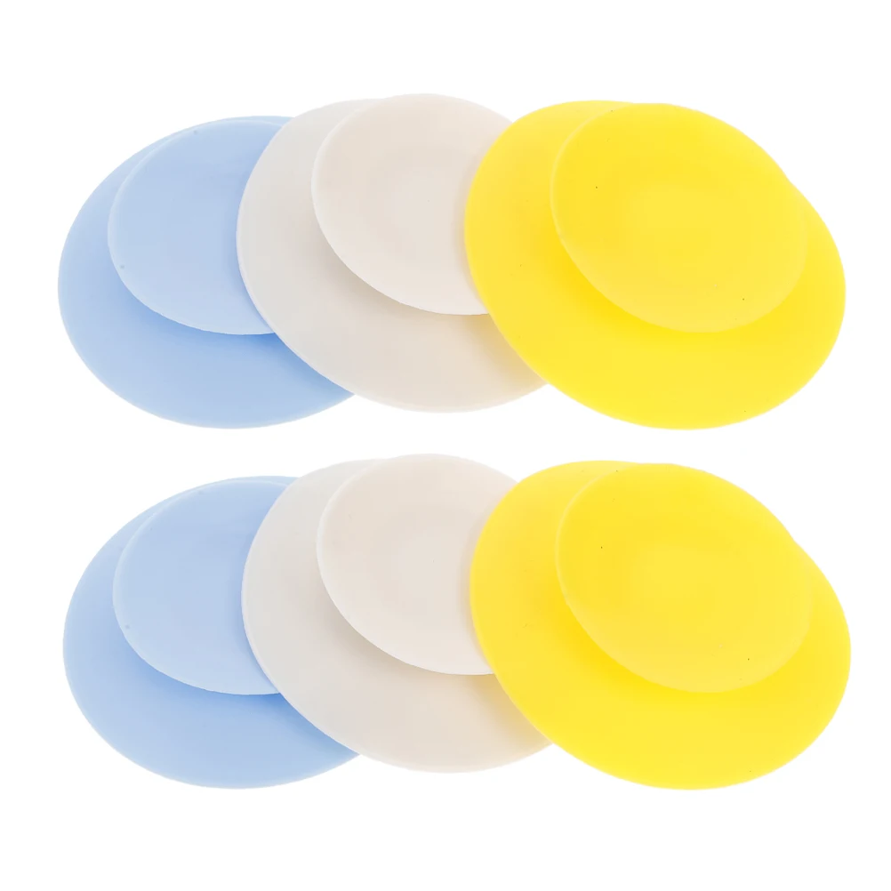 

6Pcs Toddler Bowl Sucker Silicone Suction Pads Double Sided Stable Dishware Plate Grip Pads Baby Meal Tray Holder