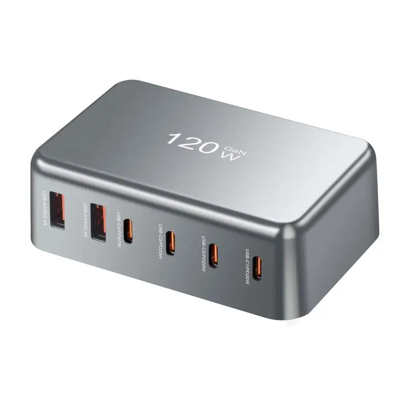 High-Speed GaN Charger 120W Desktop Charging Hub USB Type C PD For Laptops and Tablets