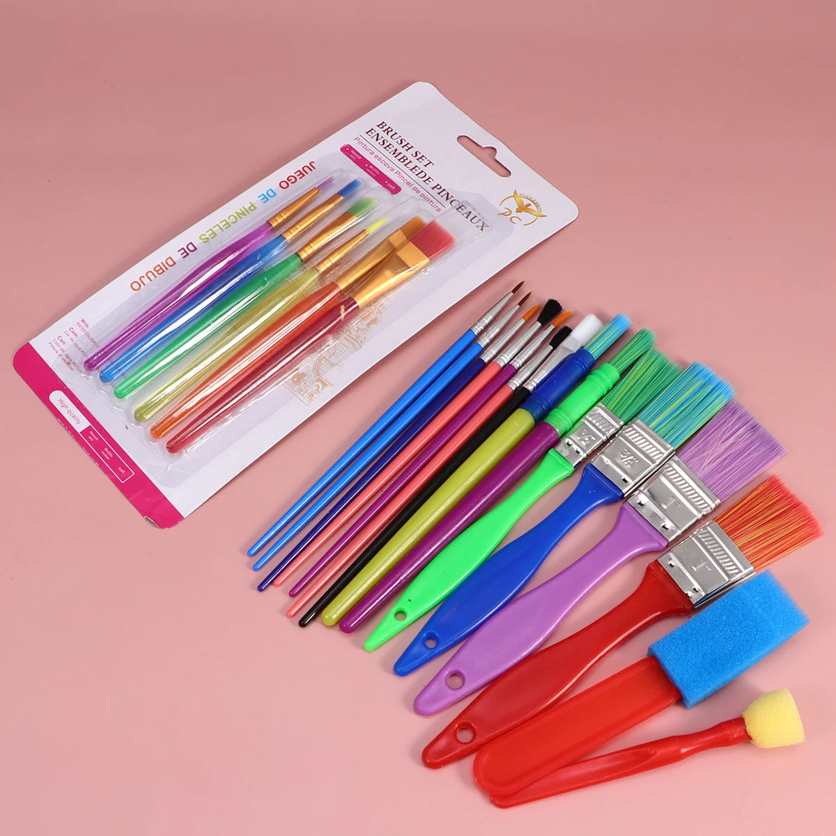 

21Pcs Kids Painting Brush Set Multifunction Nylon Brushes for Early DIY Learning Watercolor Acrylic Creative Art Tools