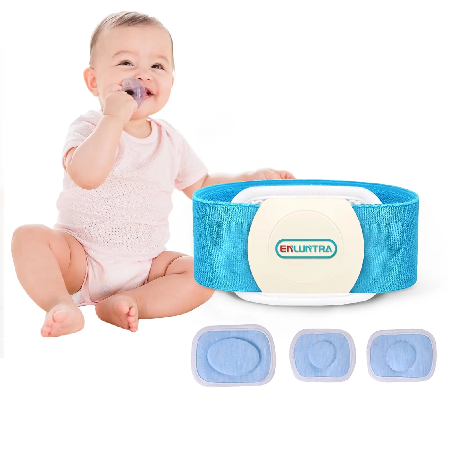 

Пояс для пупочной грыжи, дышащая детская повязка для живота, регулируемая повязка для поддержки живота новорожденного с 3 пакетами грыжи