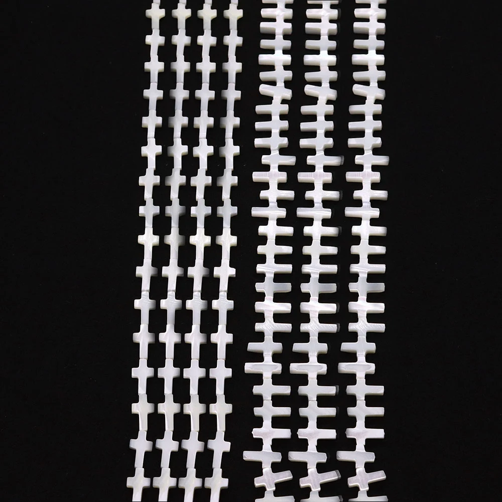 

Natural Seawater Mother of Pearl Shell Bead Straight Hole Cross Loose Beads for Jewelry Making DIY Necklace Bracelet Earrings