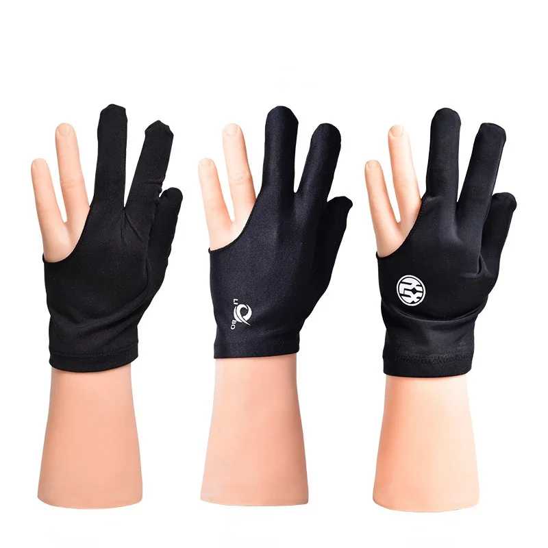 Guantes de billar sin dedos para hombre, guantes de billar, guantes de espectáculo de 3 dedos, accesorios de billar