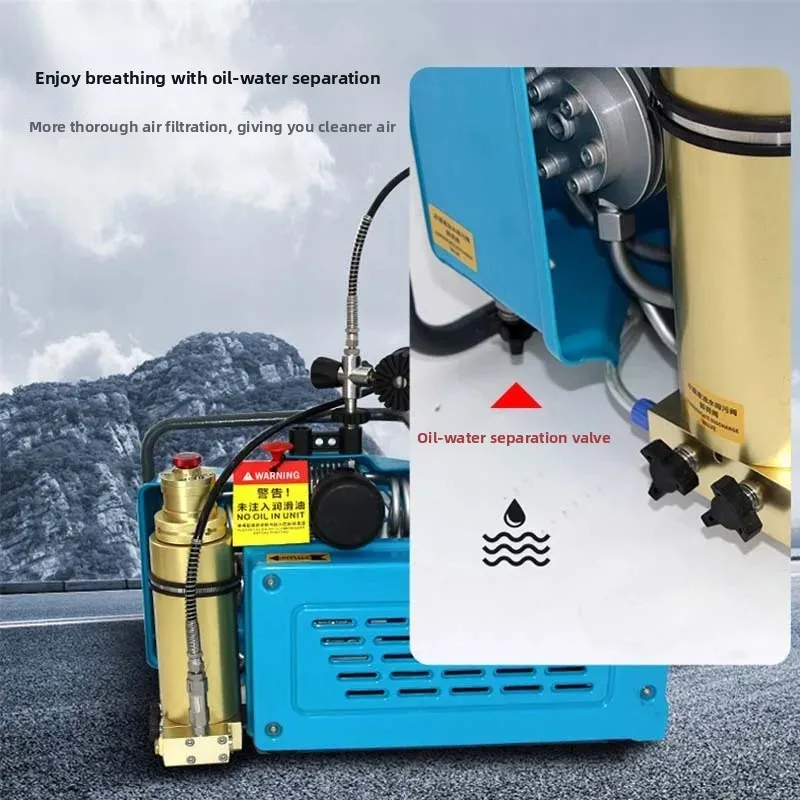 مضخة تعبئة ضغط الهواء 6.8 لتر مضخة هواء لتنفس الهواء، قوة 2.2 كيلو وات