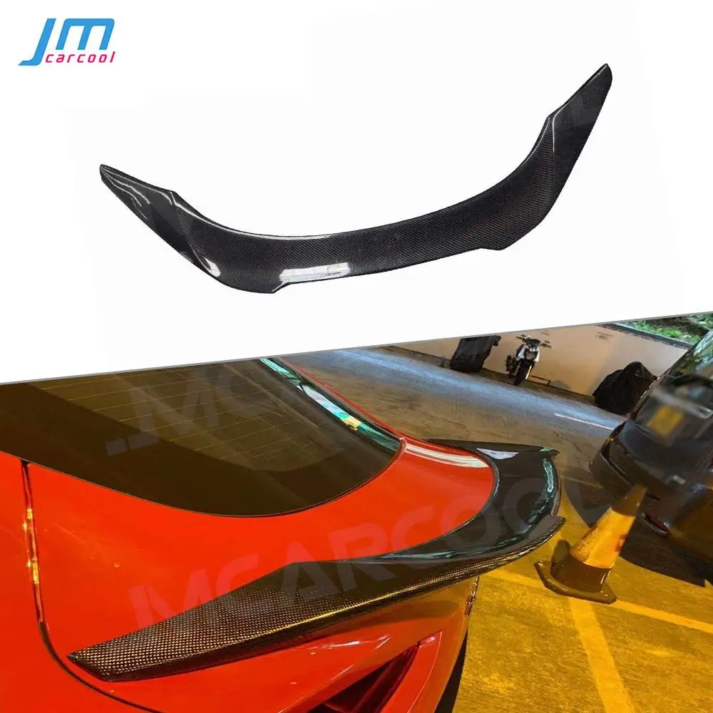 

Carbon Fiber/FRP Unpainted Black Material Rear trunk lip Spoiler Racing Wings for Toyota Supra 2019 2020 Car Styling