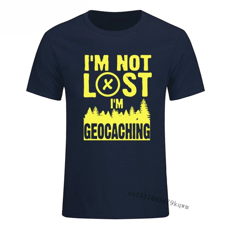 Geocaching Adventurer Forest New Tops T Shirt European Fashion Black Tshirts Hip Hop Unisex Plus Size Tees Drop Shipping