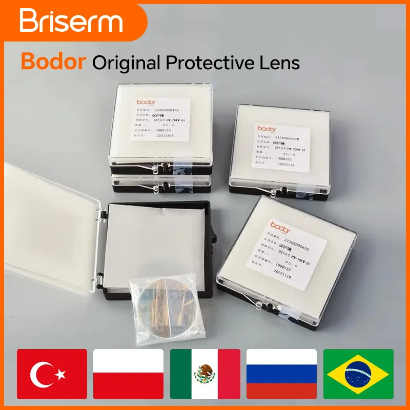 

Оригинальные защитные линзы Bodor Laser для окон 27,9x4,1 30x5 37x7 15 кВт 20 кВт 30 кВт оптоволоконные лазерные линзы оптические защитные очки линзы
