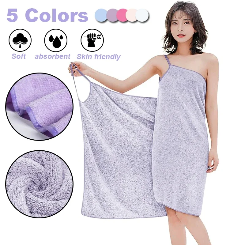 Wearable Towel Ladies Shower Spa For Adults Beach Soft Bath Towel for Women Microfiber Bathrobe Bath and Sauna Towels