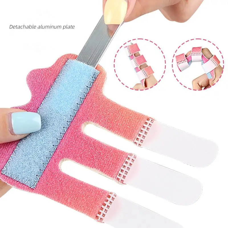 1 قطعة الزناد الملونة إصبع جبيرة مطرقة إصبع جبيرة إصبع هدفين لالتهاب المفاصل إصابة التواء يناسب مؤشر آلام الاصبع الأوسط #5