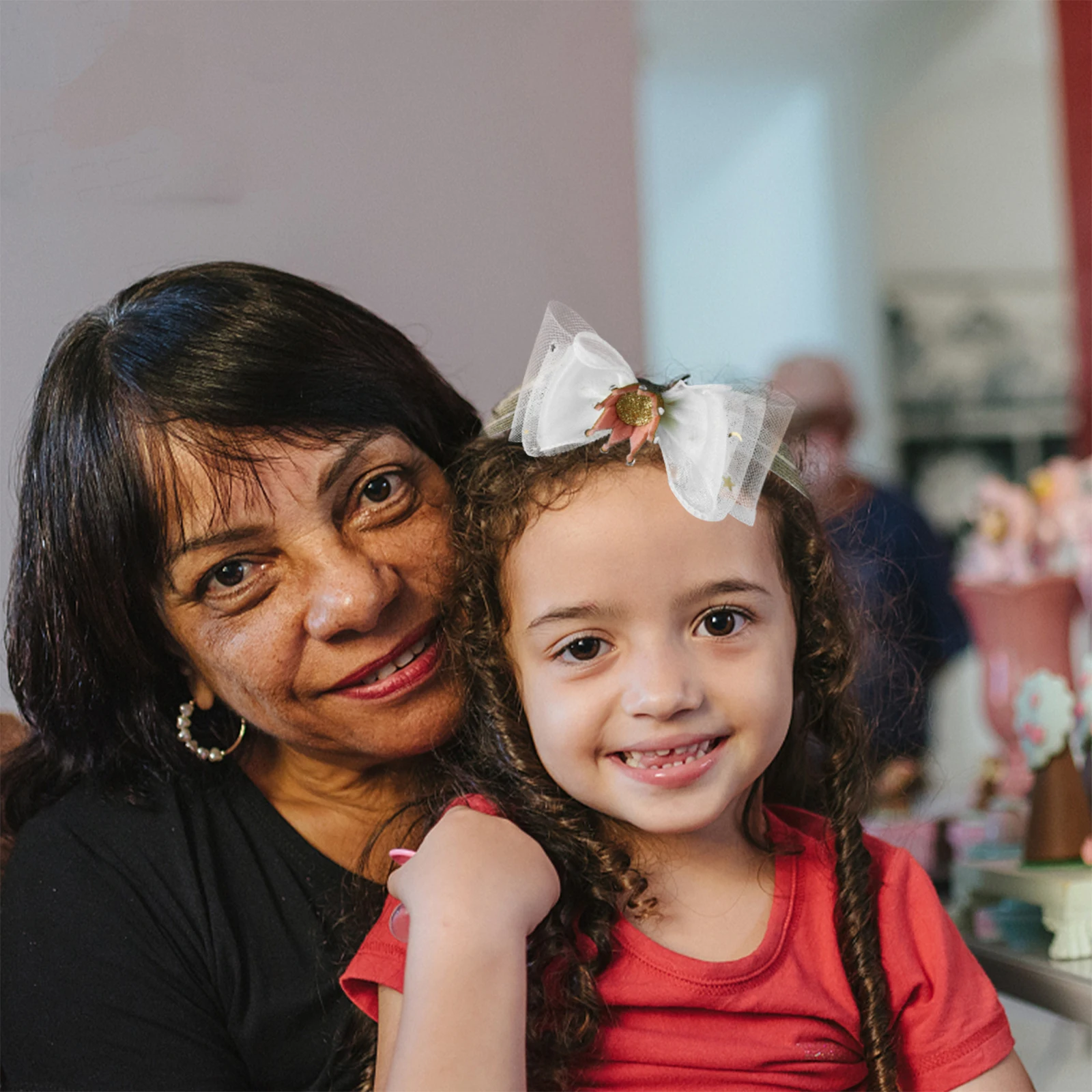 

1pc Golden Crown Hairband Bow-Knot Gauze Baby Headwear Festival Party Decor Photo Prop Stylish Dressing Up Accessory