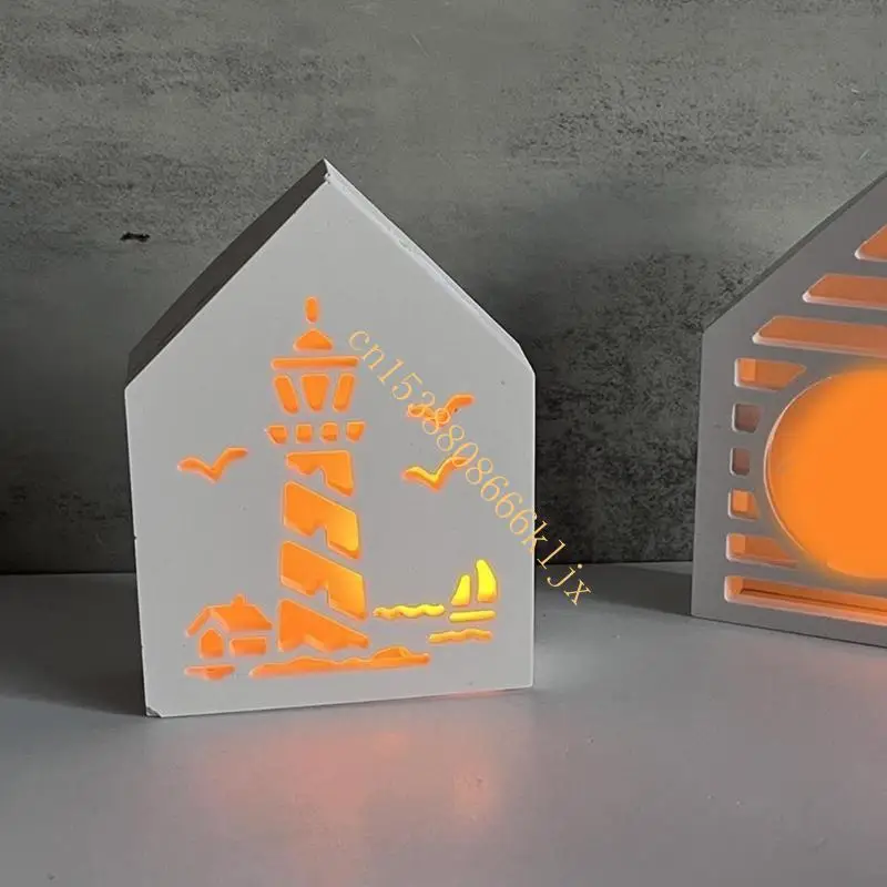 

Unique Lighthouse Design Silicone Display Ornament Mold For Handmade Decorations 066C
