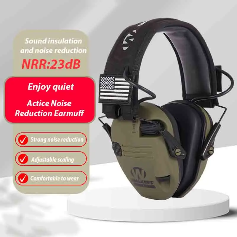 

Tactical Headset Electronic Earmuffs Shooting Hunting Noise Canceling Headset Sound Amplification Hearing Protection Headphones