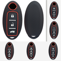 Silicone Key Case For Nissan Tiida Qashqai J11 J10 Micra Kicks Altima X-Trail Fuga Navara Leaf Note Sentra Murano Car Key Cover