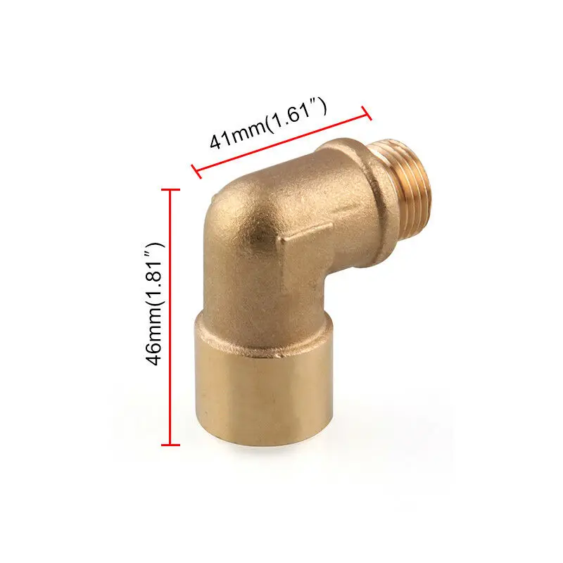 M18x1 5 Oxygen Sensor Adapter Brass Elbow 90 Degree Fitting Auto Accessory