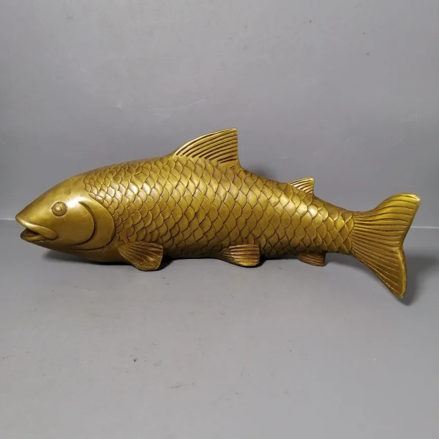 

Pure copper arowana carp jump Longmen fish cornucopia fish office decorations gifts every year.