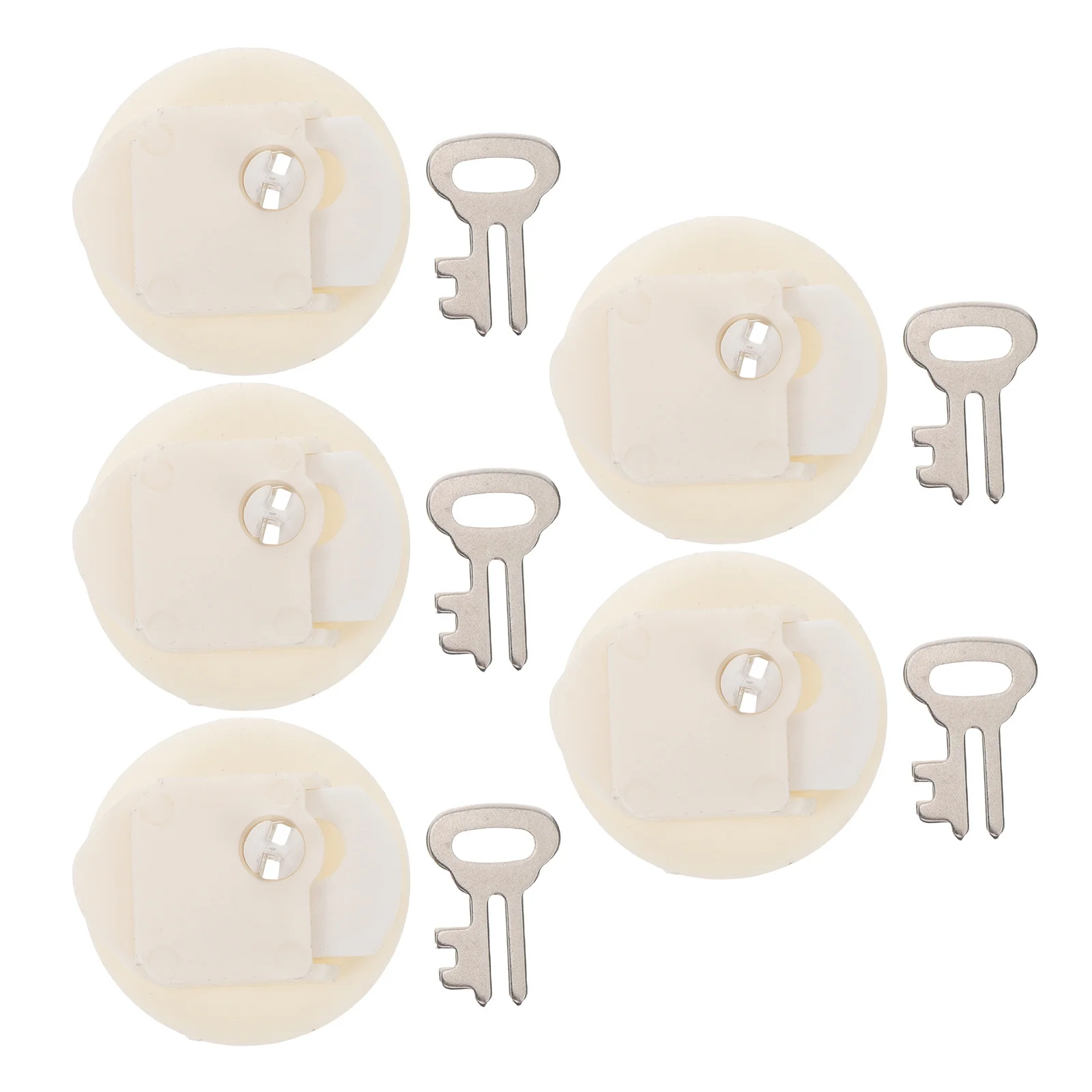 

5Pcs Piggy Bank Bottom Covers Money Saving Jar Caps with Key Easy Access Durable Plastic Plug Stoppers Money Safe with Key