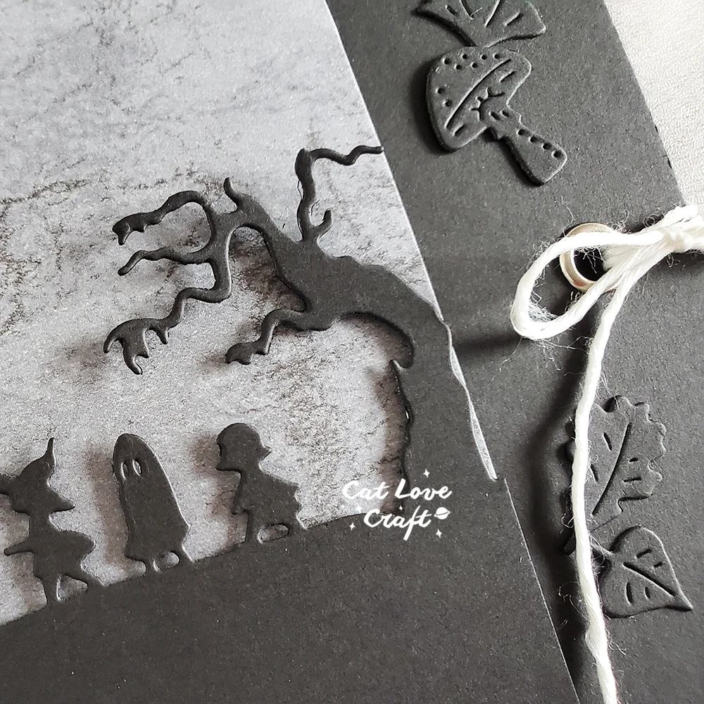 Catlove Halloween Border Metal Cutting Dies Scrapbooking Mold Knife Stencil Die Cuts Card Making DIY Craft Embossing New Dies view 5