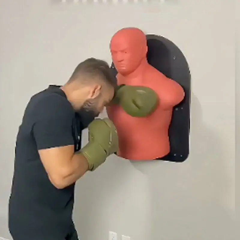 Wall-mounted humanoid boxing sandbag silicone sandbag household indoor fighting boxing Sanda vertical tumbler sandbag