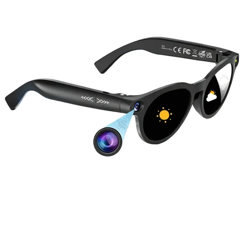 AI Smart Glasses Bluetooth Audio Sunglasses Polarized UV Protection Wireless Headset Music Call Hands Free For Men Women