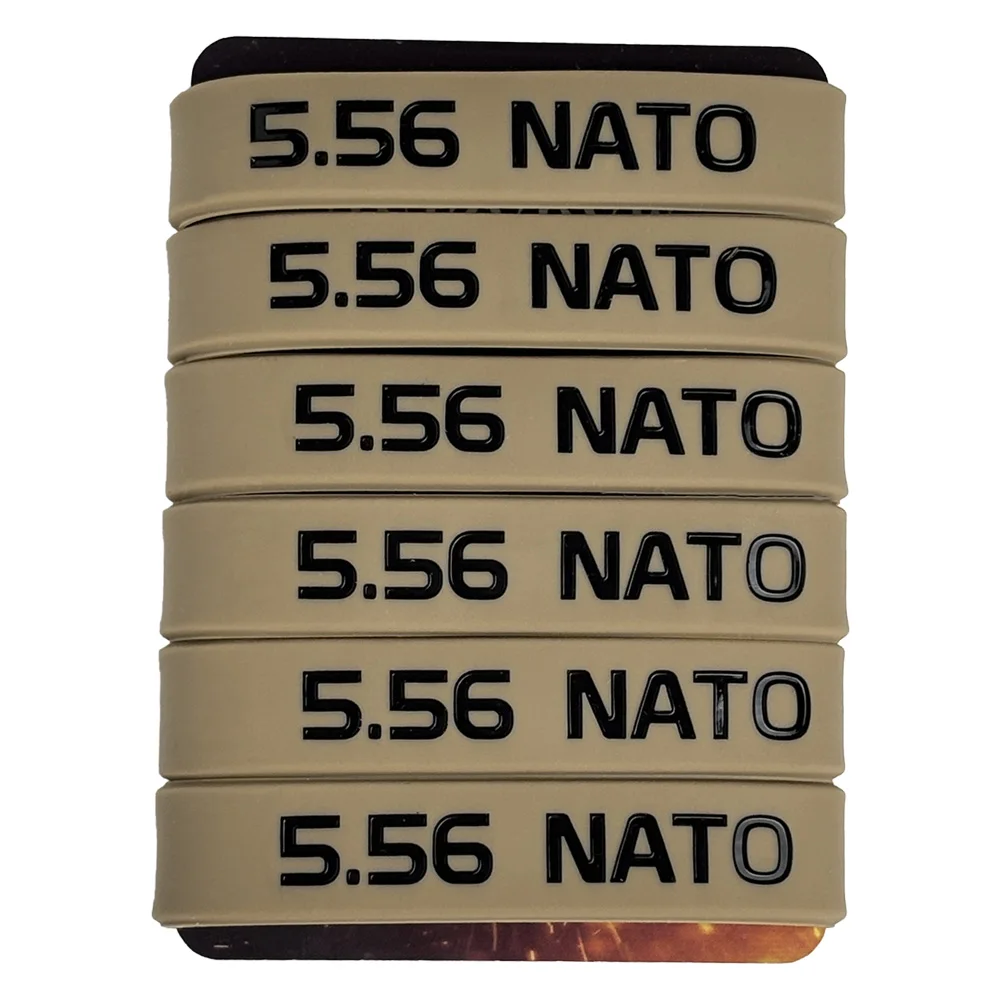 6er-Pack Magazinmarkierungsband für 5,56 Nato Magazinmarkierungsgummiband Rutschfest Praktische Identifizierung für die Sicherheit von Waffen
