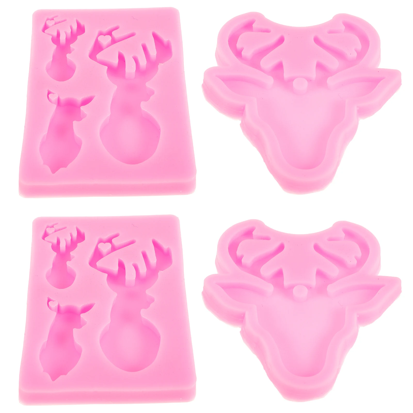 

Deer Head Pendant Mold Animal Shaped DIY Decor Silicone for Resin Casting Number