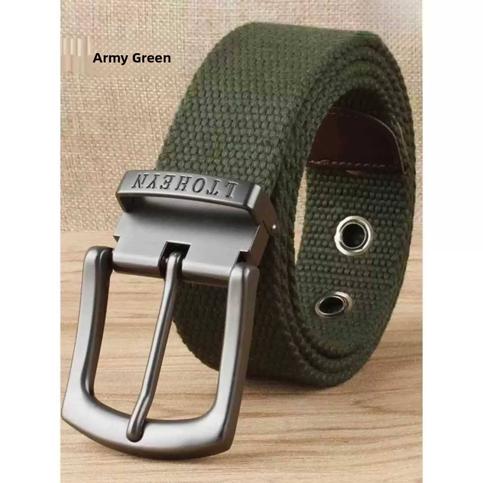 Extended Size Belt Men's Multi-Hole Canvas Waist Belt Versatile for Jeans Needle Buckle Student Korean Style Suitable for Women