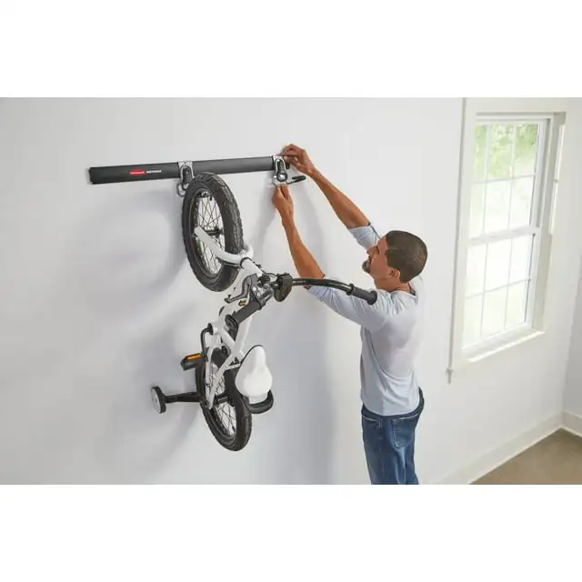 

Комплект Rubbermaid для гаража FastTrack, комплект для велосипеда из 3-х предметов, Negro/gris