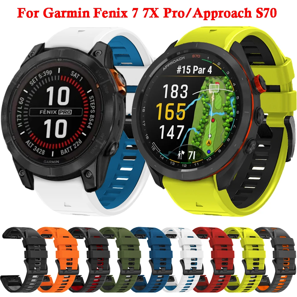 

Ремешок для наручных часов Quickfit, браслет для Garmin Fenix 7 7X Pro 6 6X 5 5X Plus touchs70 47 мм S62 Instinct 2X, 22 мм 26 мм