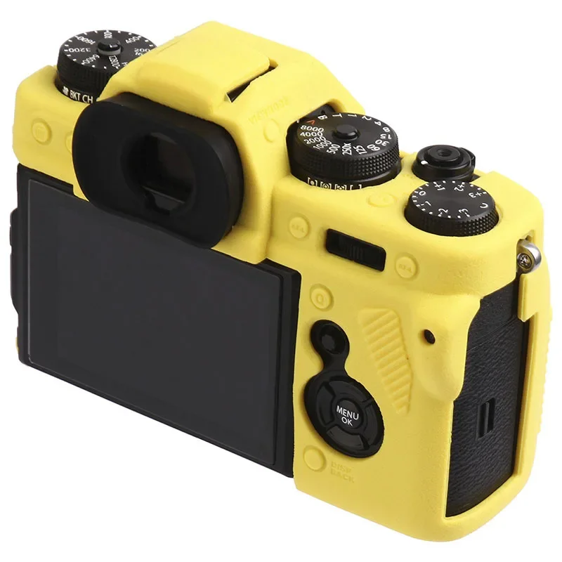 Protective Cover Protector Skin For Fujifilm X-T3 Camera Bag Litchi Anti-slip Silicone Case+ Tempered Glass LCD Protective Film