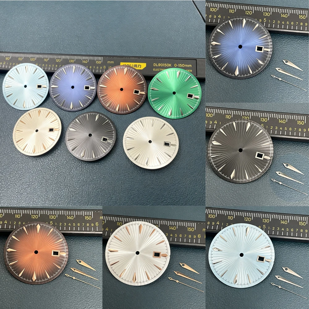 35mm Dial, NH35 Dial, NH36 Dial, Cocktail Watch Accessory, New Dial Design, Many Styles, With Hand, Silver/Rose Gold Color