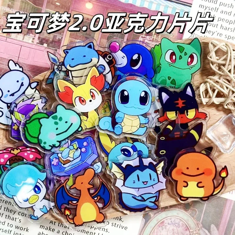 pokemon-acrylic-pieces-pendant-ornaments-keychain-cartoon-cute-animation-materials-jewelry-accessories-handmade-diy